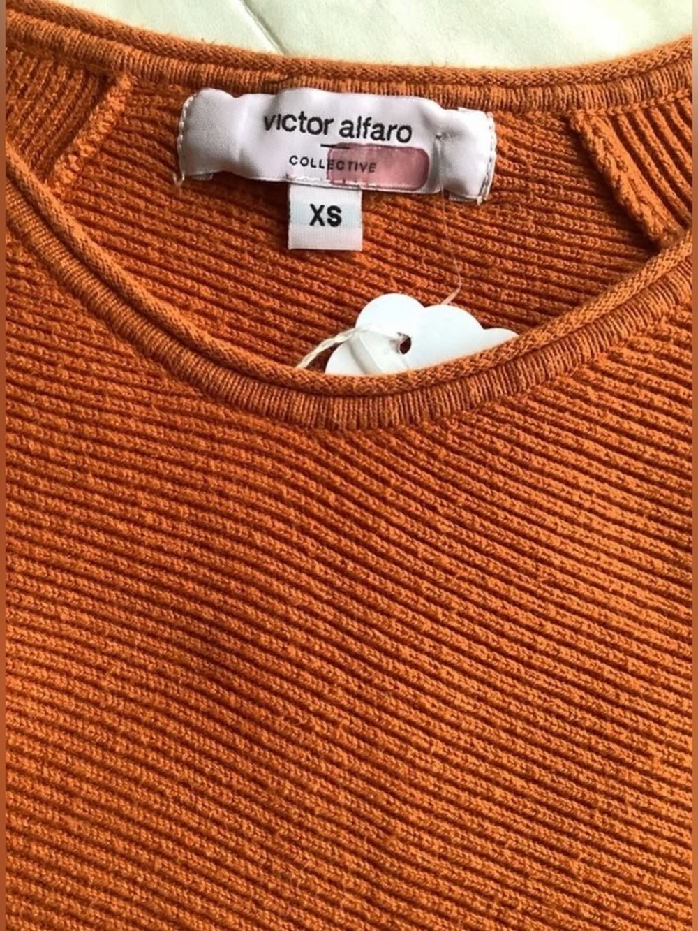 Sleeveless Rust Midi Dress - Brand: Victor Alfaro size XS - Picture 3 of 7